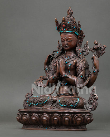 Chenrezig Statue | Sacred Himalayan Home Decor Sculpture