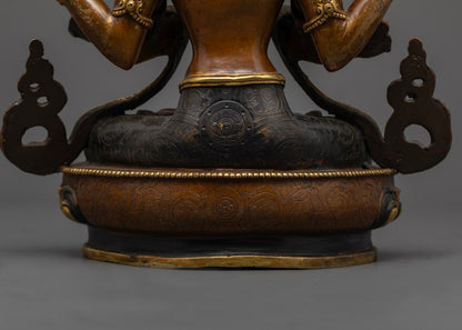 Chenrezig Bodhisattva Statue | Handcrafted Oxidized Copper Statue