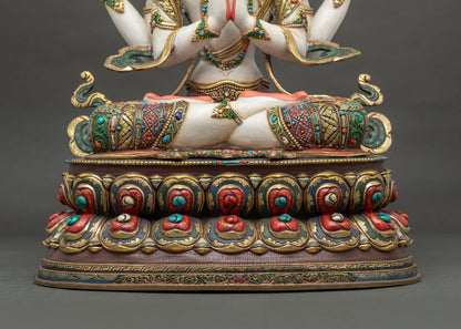 White Avalokiteshvara Statue | Bodhisattva of Boundless Compassion