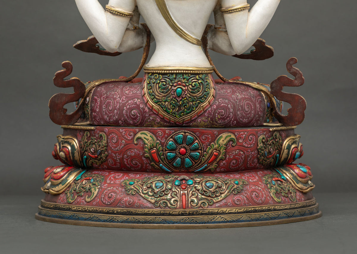 White Avalokiteshvara Statue | Bodhisattva of Boundless Compassion