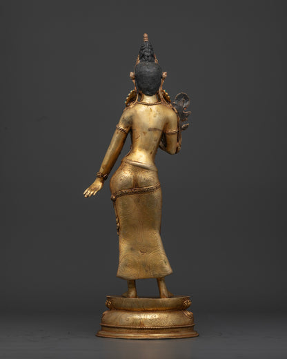 Crystal Standing Chenrezig Statue | Buddhist Sculpture