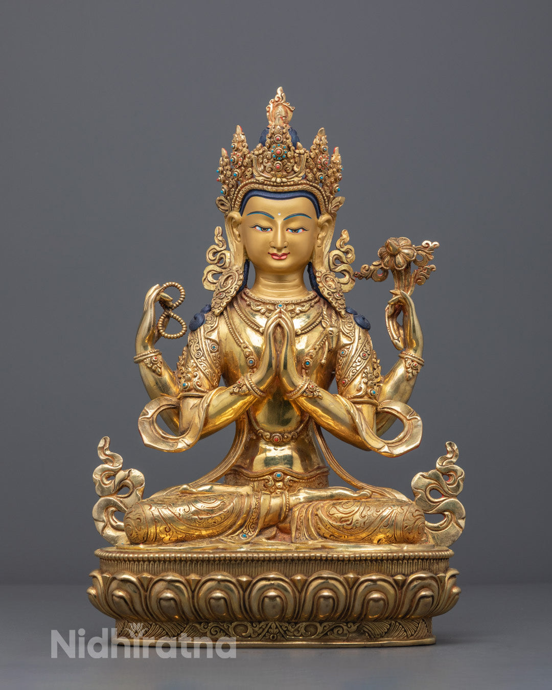 Handcrafted Chenrezig Statue | Tibetan Buddhist Deity for Sale