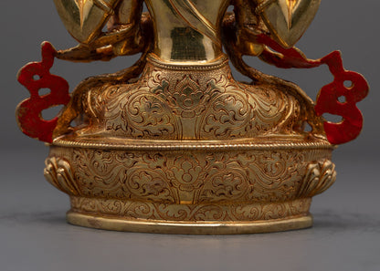 Authentic Tibetan Chenrezig Sculpture | Premium Copper Body
