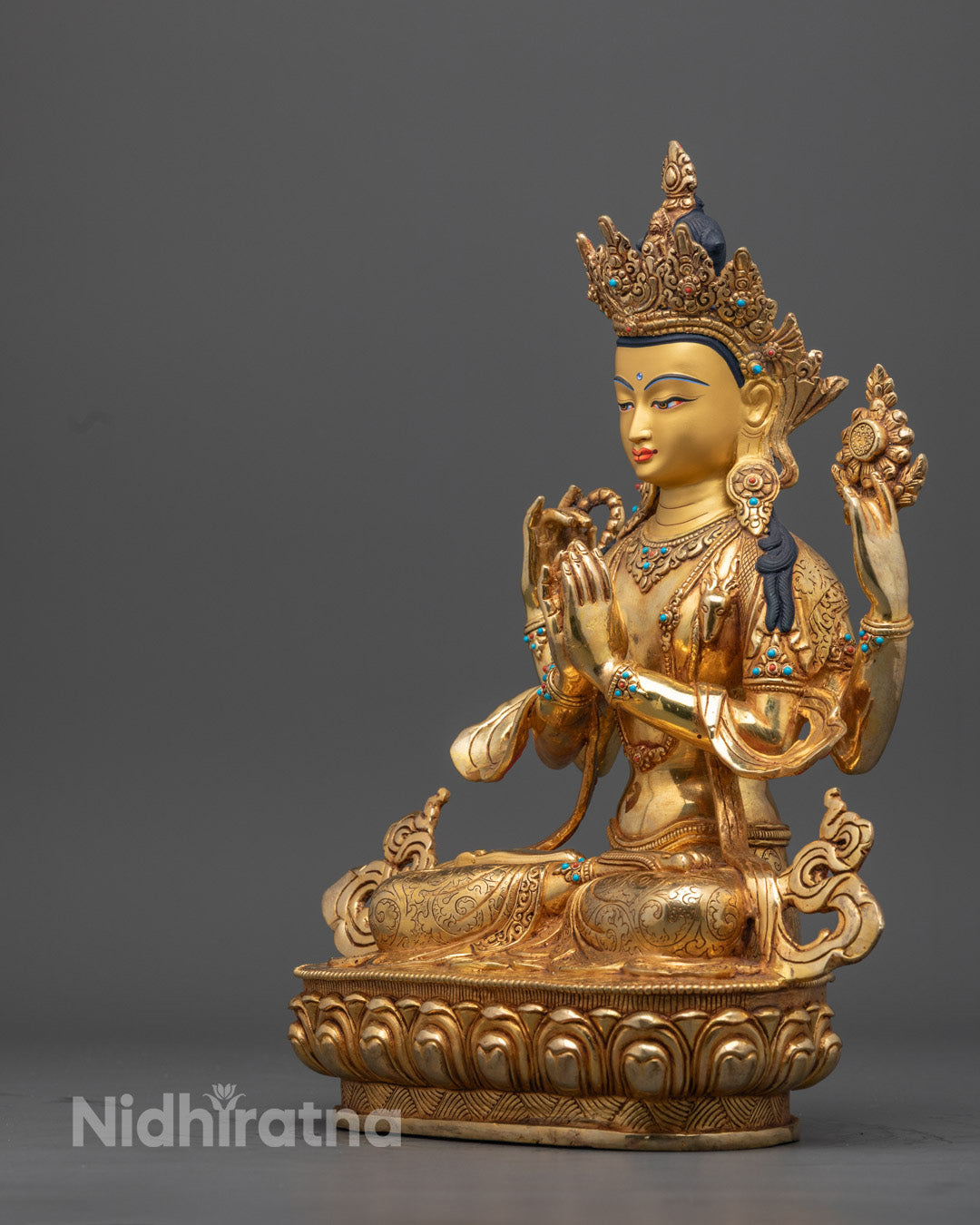 Sacred Chenrezig Statue | Artisan-Crafted Avalokiteshvara Home Decor