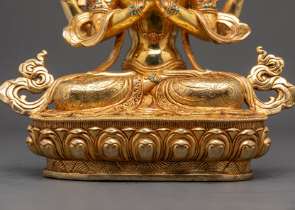 Sacred Chenrezig Statue | Artisan-Crafted Avalokiteshvara Home Decor