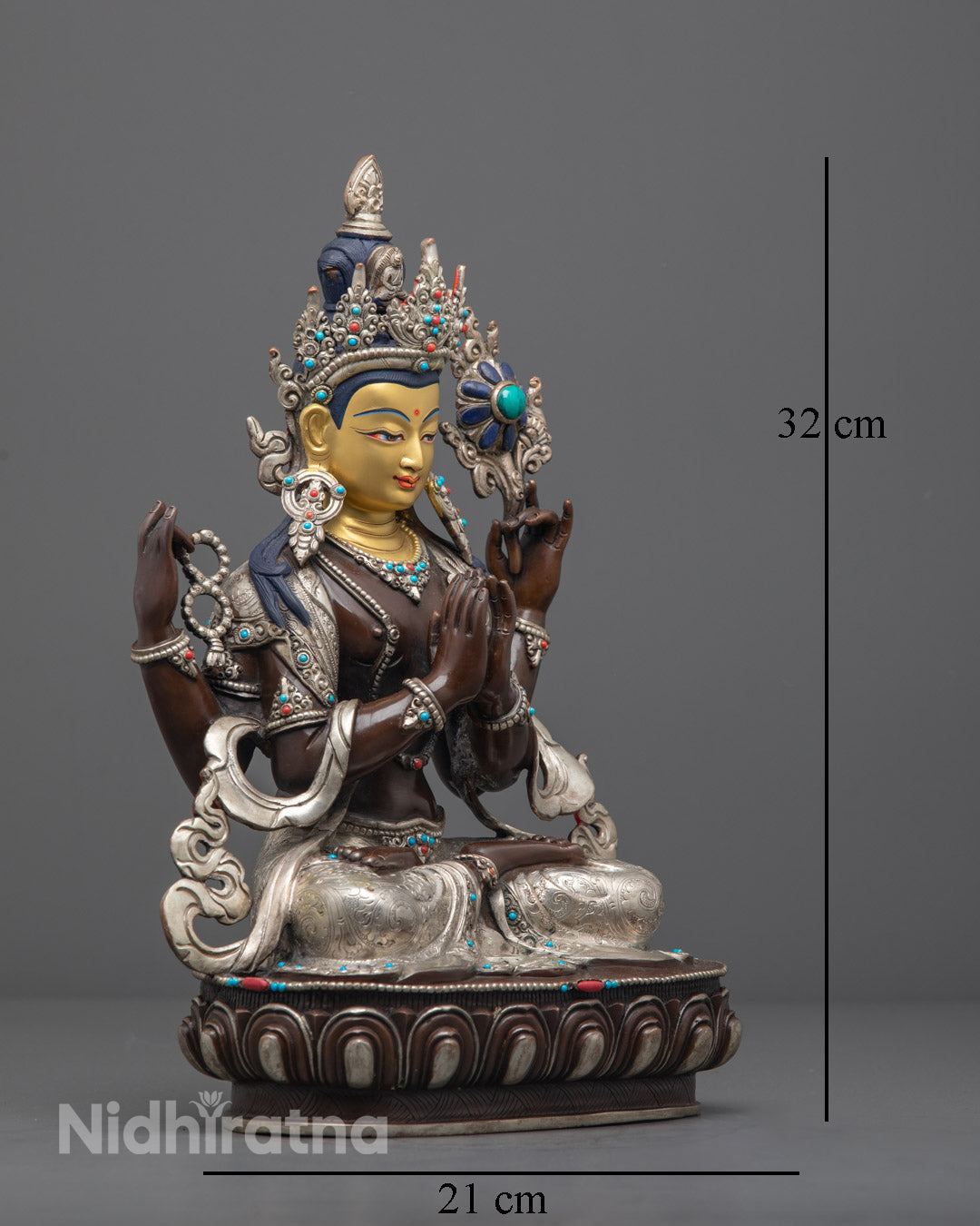 Chenrezig (Avalokiteshvara) Statue | Handcrafted in Nepal