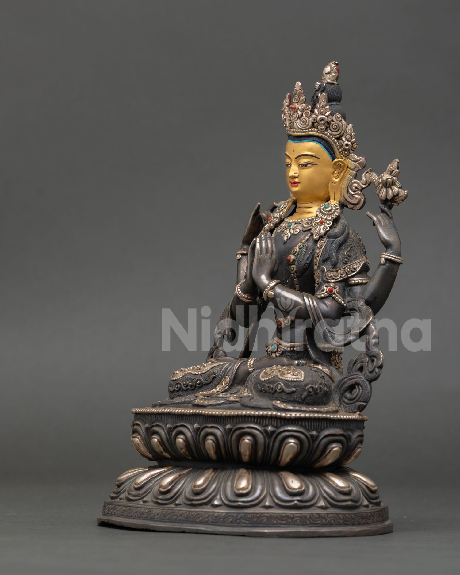 Chenrezig Statue – Handmade Himalayan Art of Compassion