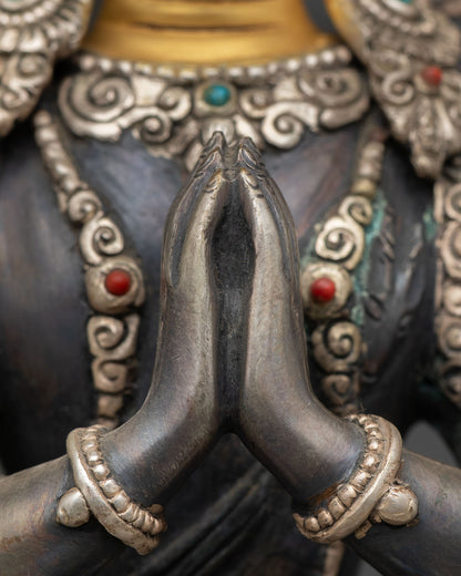 Chenrezig Statue – Handmade Himalayan Art of Compassion