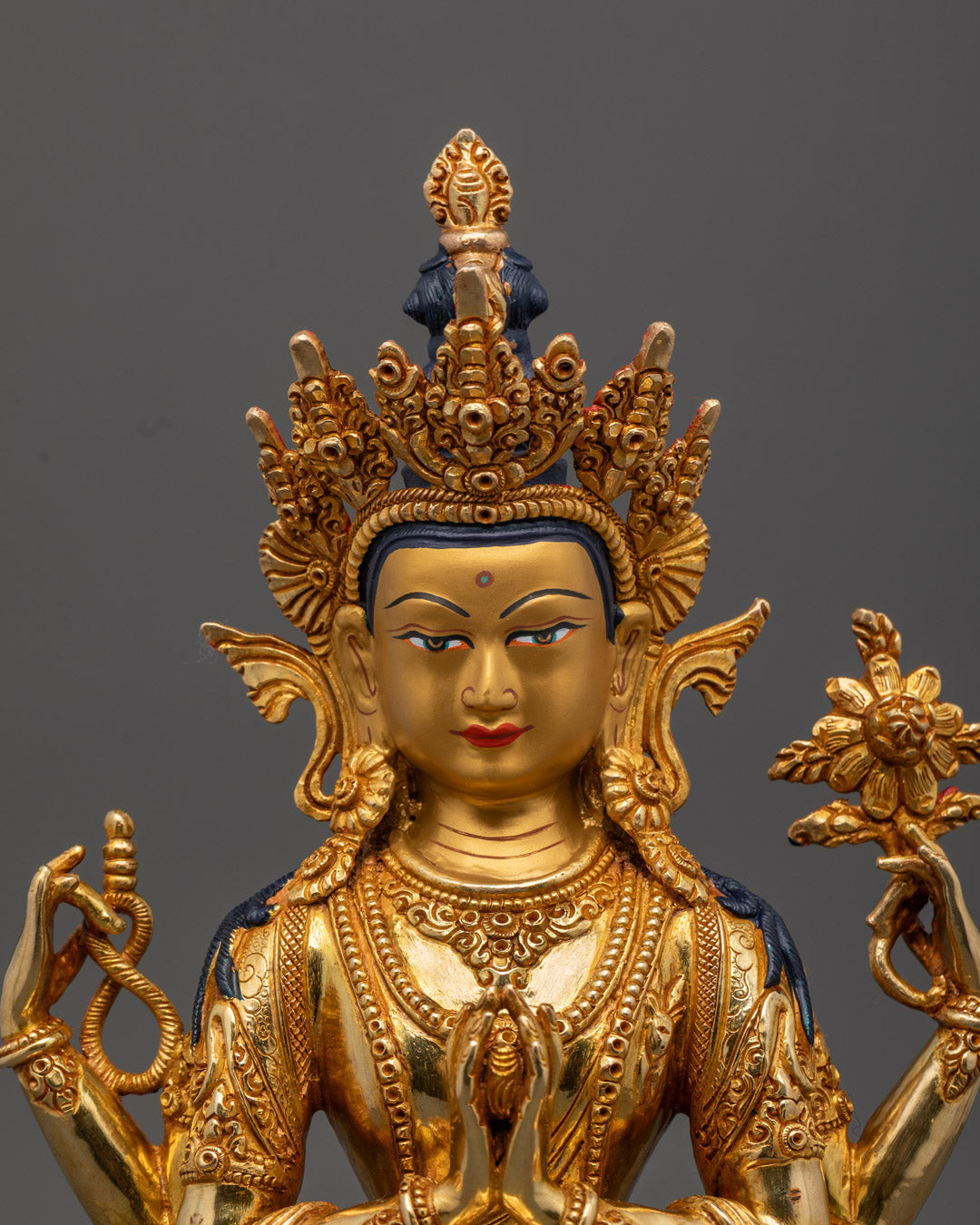 Chenrezig (Avalokiteshvara) Statue | Hand-Carved Nepalese Sculpture for Compassion