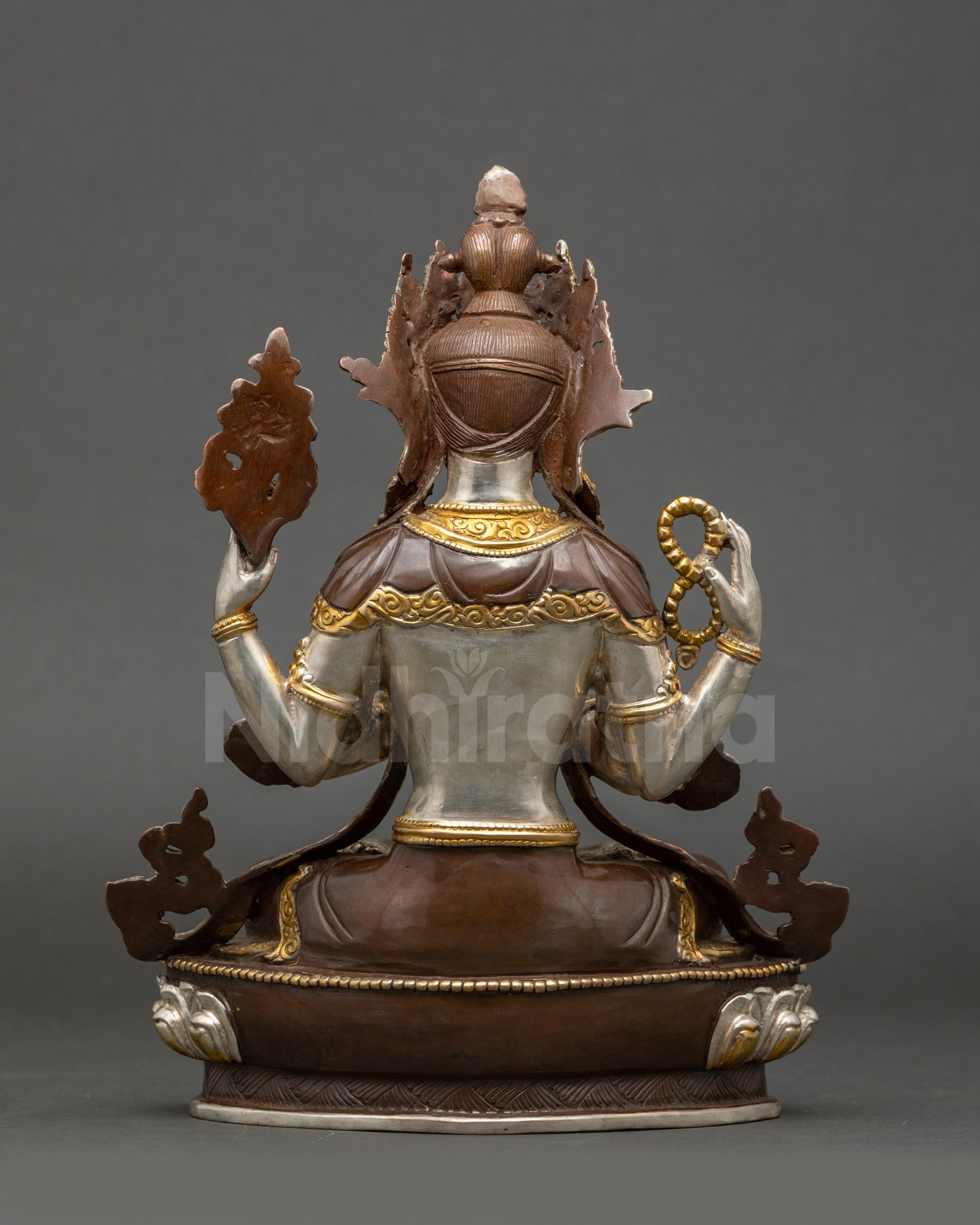 Chenrezig Bodhisattva of Compassion copper statue meditation decor
