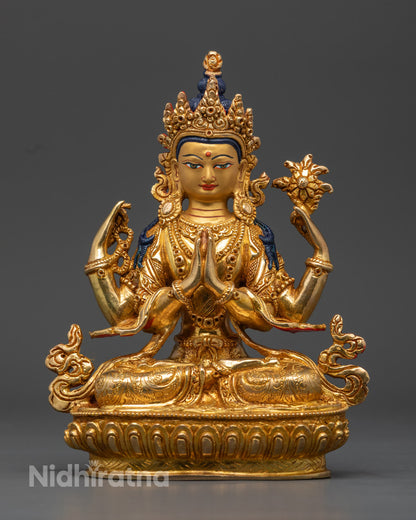 Chenrezig Buddhist Statue | Authentic Nepalese Art