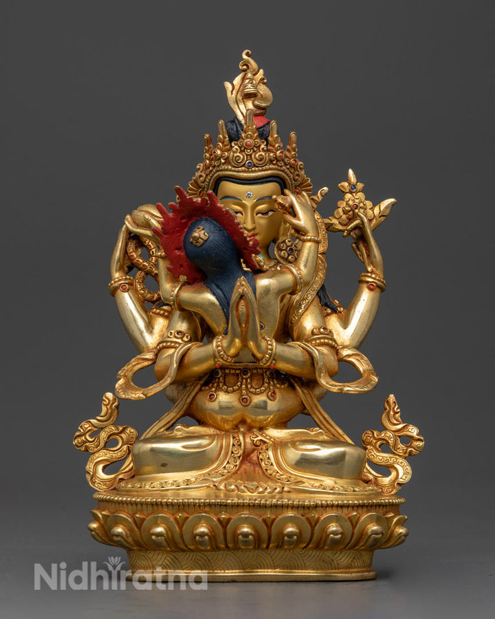 Chenrezig Statue with Yab Yum | Himalayan Sacred Art