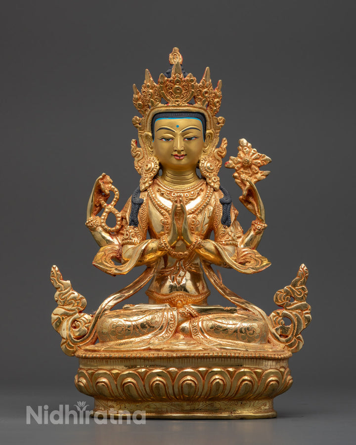 Shop Chenrezig Statue | Tibetan Buddhist Art | Peace and Spiritual Blessing