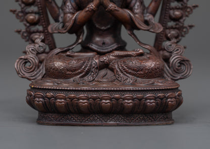Precision-crafted Chenrezig Statue | Durable and Detailed Design