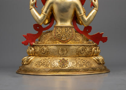Tibetan Chenrezig Lokeshvara Statue