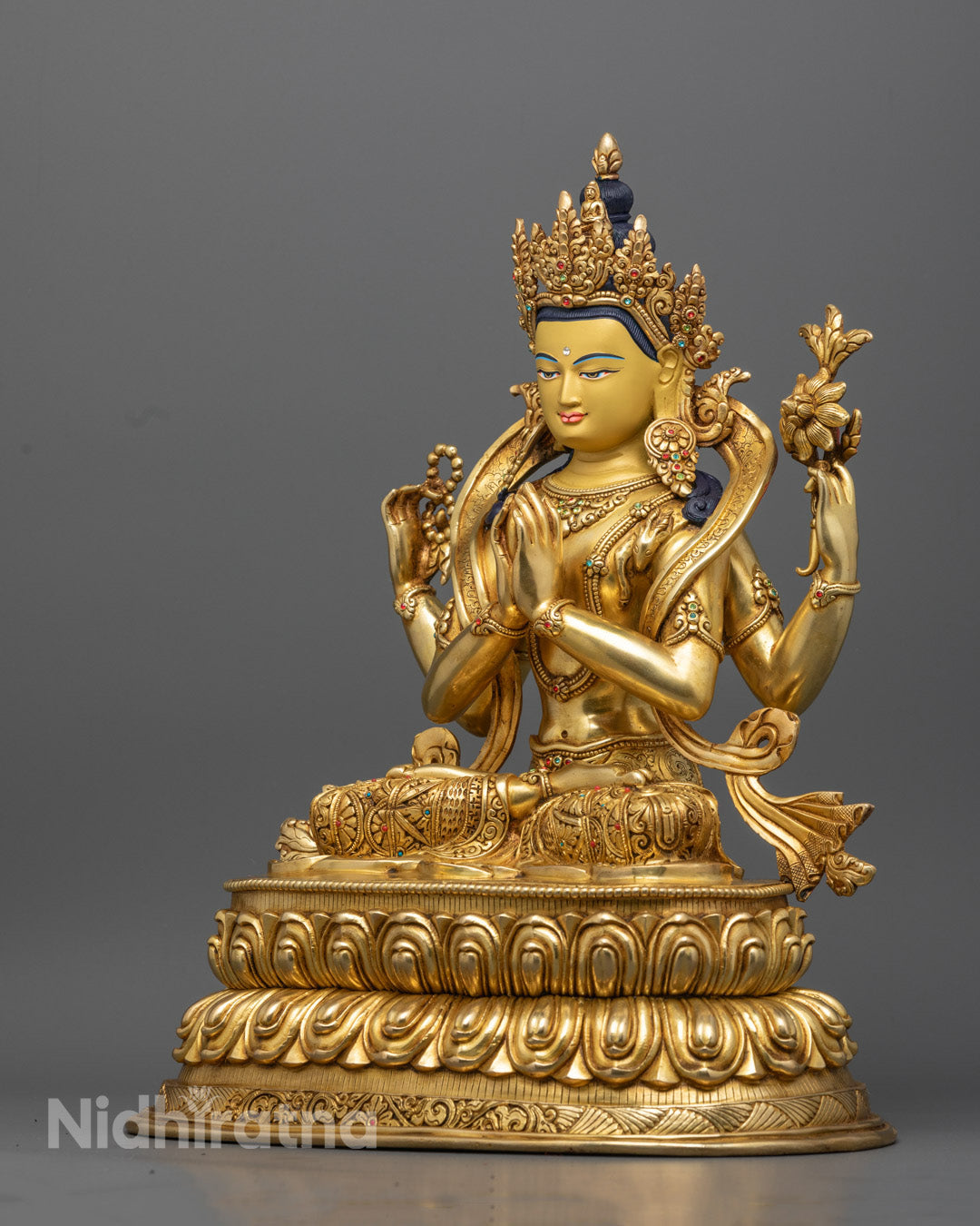 Tibetan Chenrezig Lokeshvara Statue