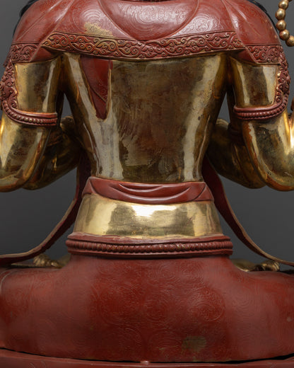 Avalokiteshvara Chenrezig Statue | Traditional Hand-Carved Tibetan Art