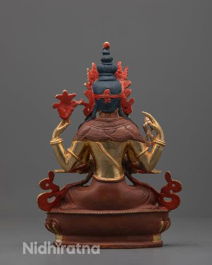 Chenrezig Bodhisattva Statue | Handcrafted Himalayan Artwork
