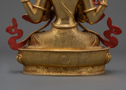 Hand Crafted Avalokiteshvara Sculpture | Chenrezig in Tibetan