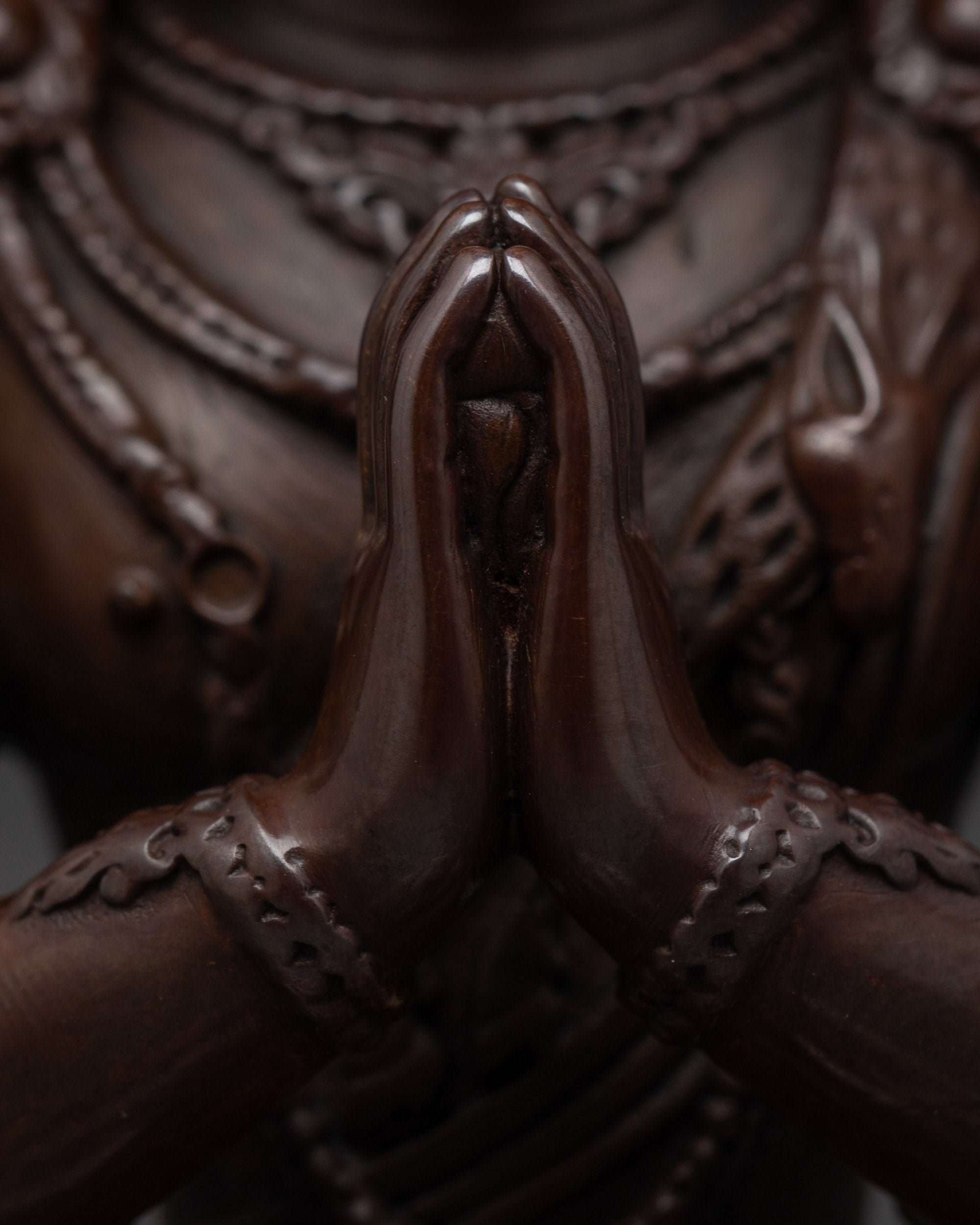 Divine Oxidized Avalokiteshvara Statue | Bodhisattva Made in Nepal