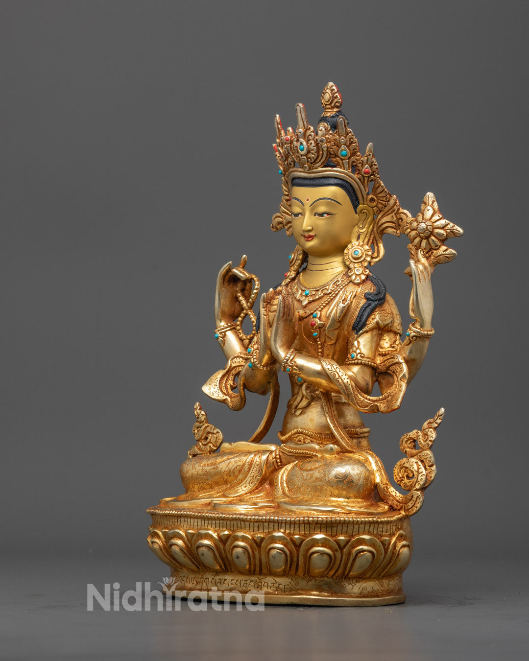Chenrezig Statue | Four-Armed Avalokiteshvara in Sanskrit