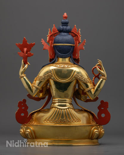 Chenrezig Statue | Authentic Tibetan Handmade Statue