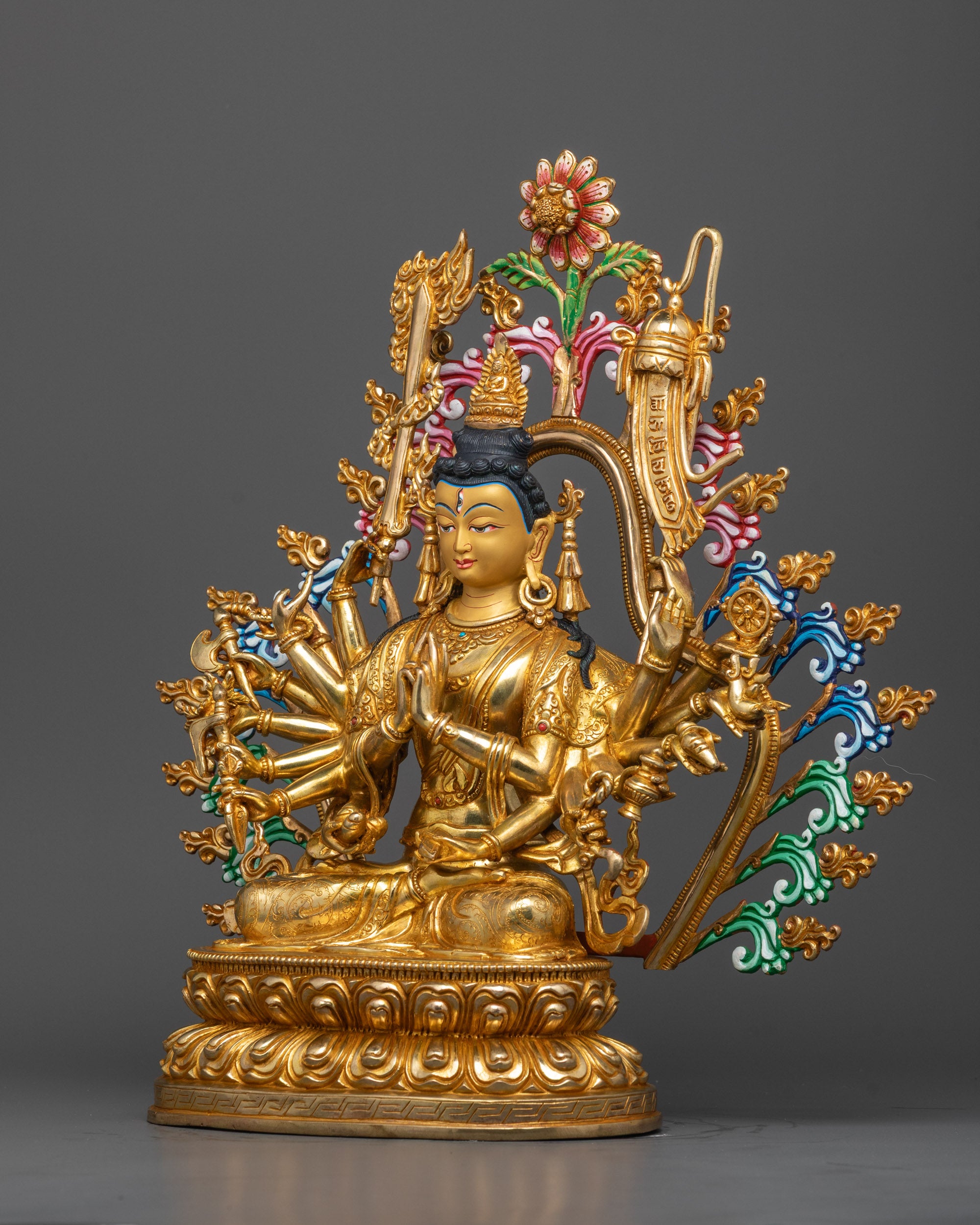 Rare Chundi Statue | Beautifully Detailed Buddhist Goddess Sculpture