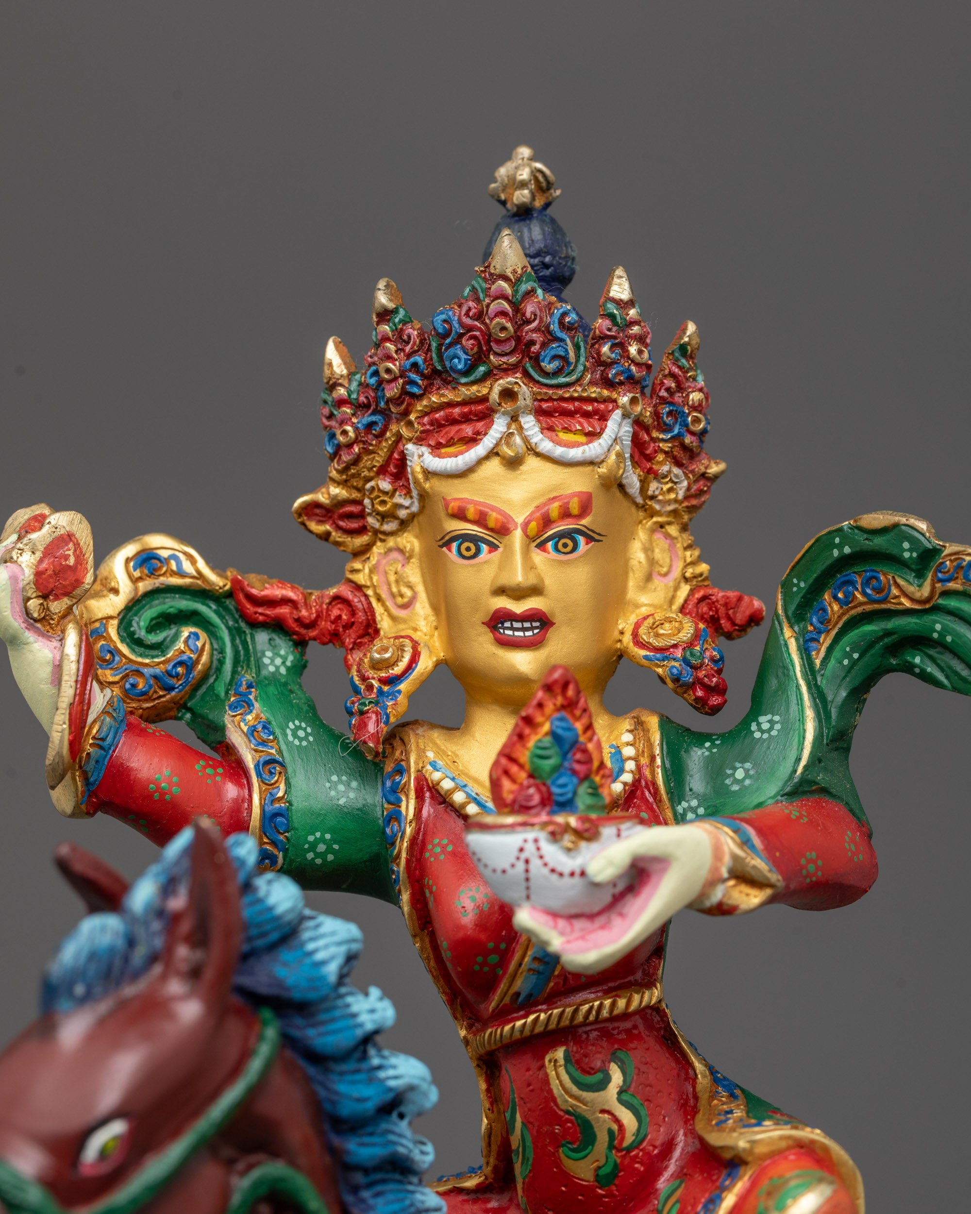 Close-Up of Achi Chokyi Drolma's 24k Gold Gilded Face