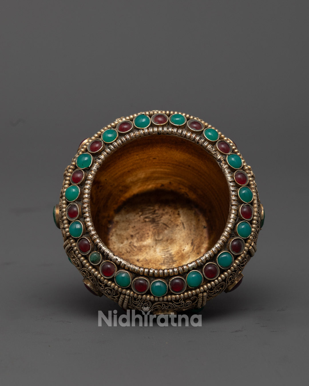 Close-Up of Intricate Detailing on Patan-Made Crock Ricepot