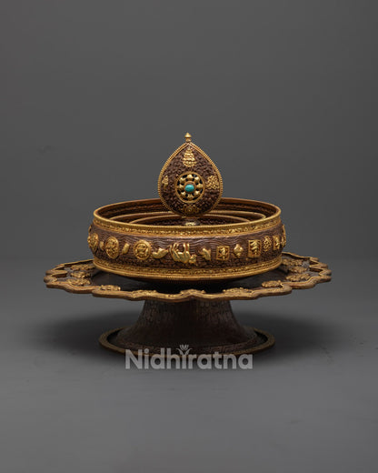 Close-Up of Semi-Precious Stone Detailing on Ratna Mandala