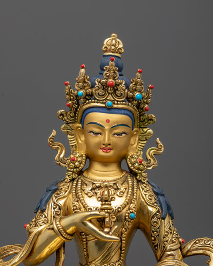 Close-Up of Vajrasattva Holding Vajra and Bell | Symbol of Purification