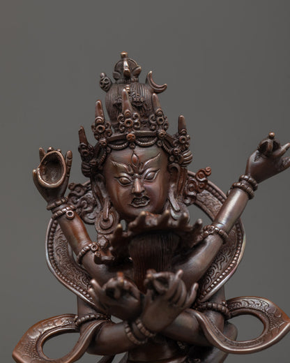 Close-up of Chakrasamvara Statue Showing Embrace with Vajravarahi