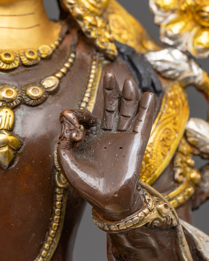 Close-up of Five Bodhisattva Statue Set showing intricate craftsmanship