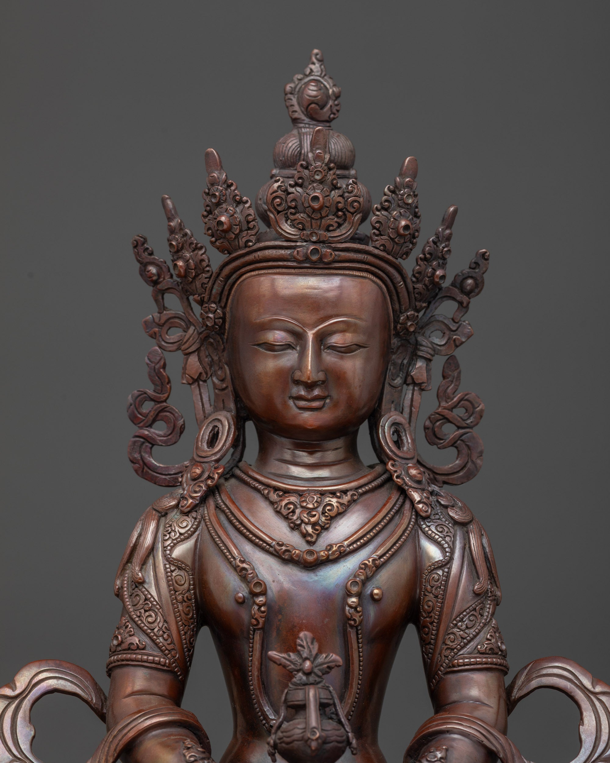 detailed Nepalese handcrafted meditation figure