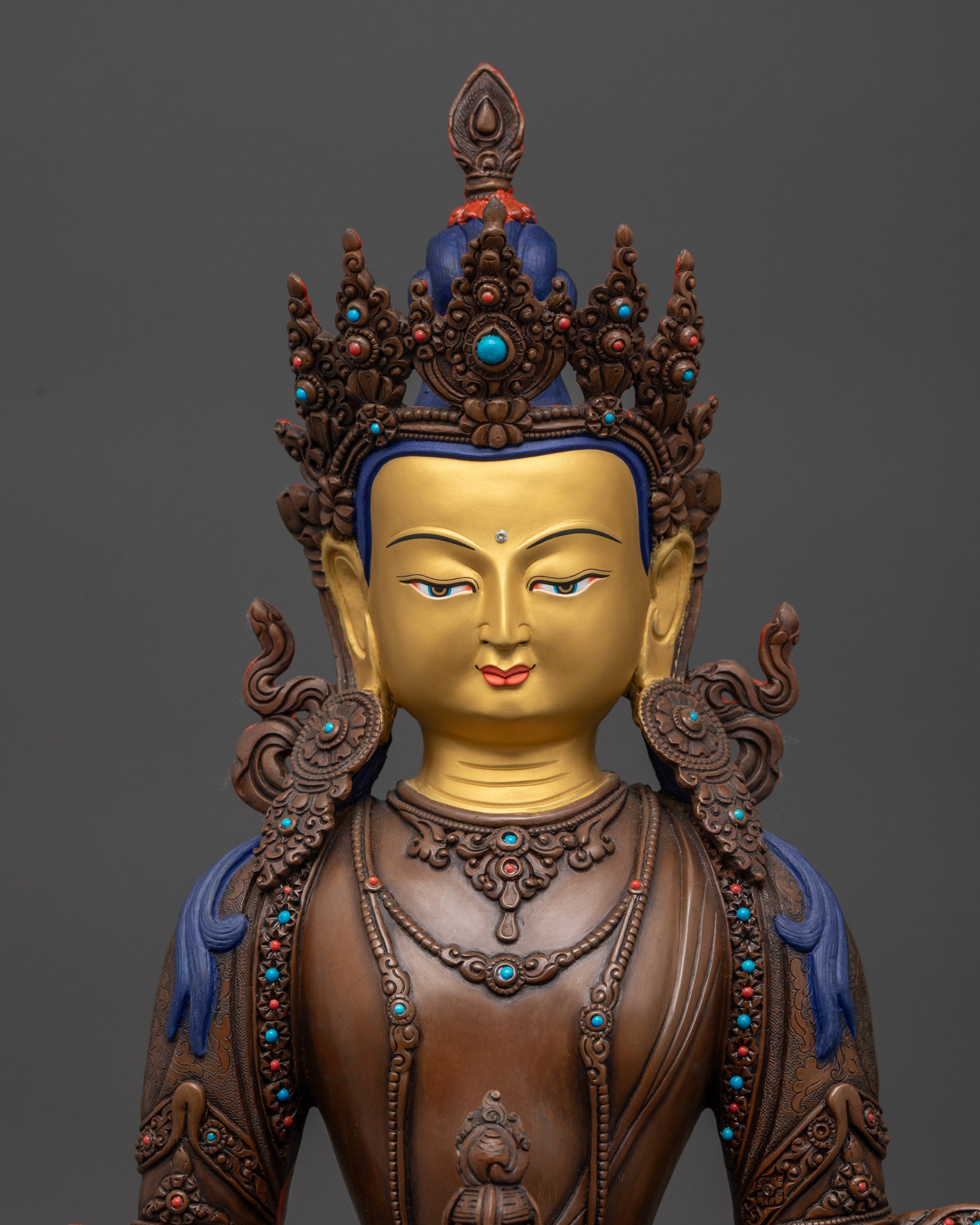 detailed Nepali handcrafted meditation figure