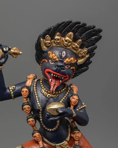 Close up Authentic Nepalese Simha Mukha Statue in premium acrylic finish