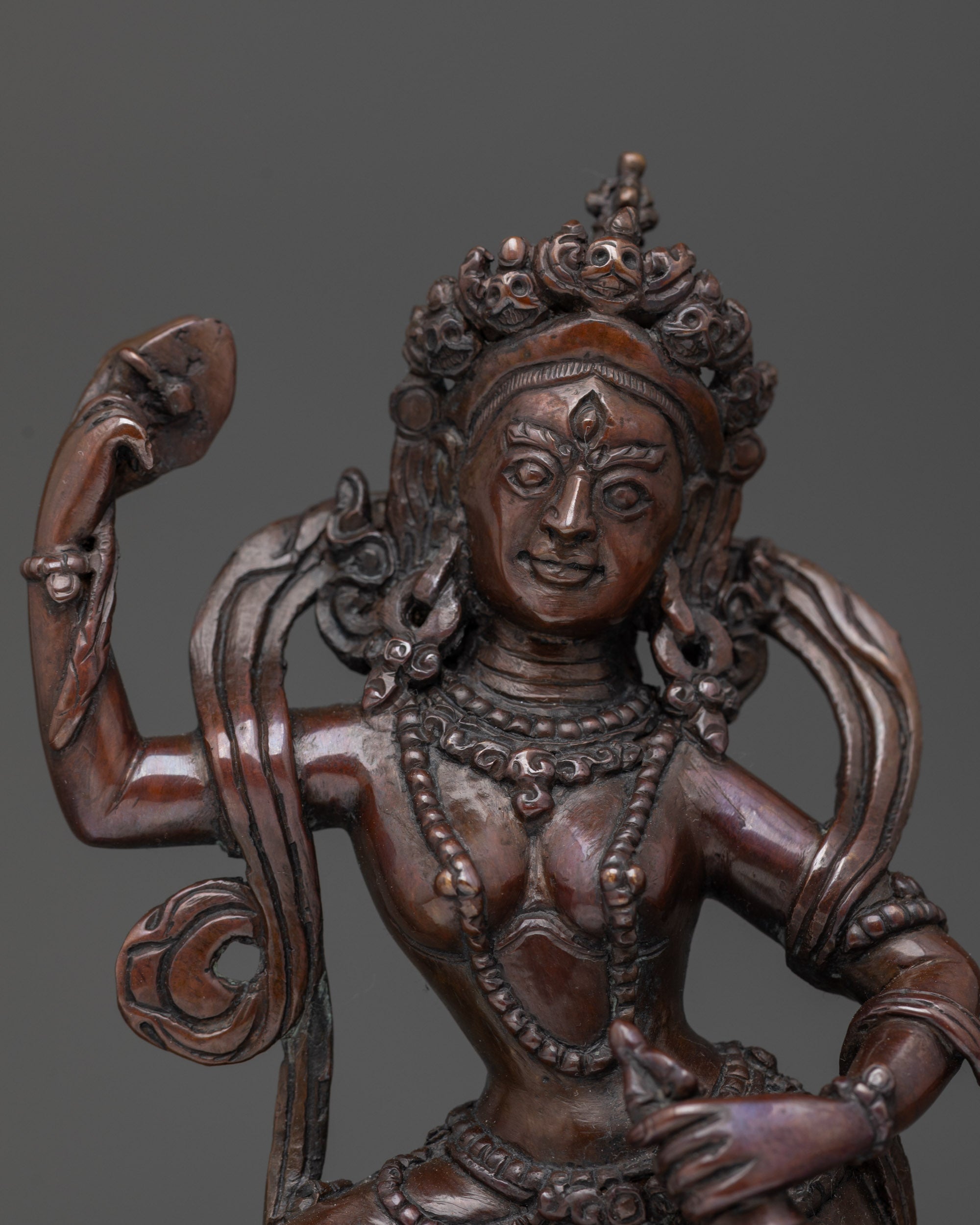 detailed oxidized copper Chod dakini