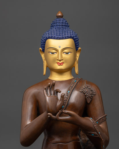 detailed handcrafted Nepalese Buddha figure