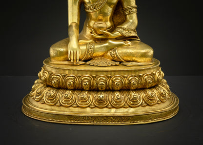 Vajrayana Buddha Shakyamuni Statue | Buddhist Hand-Carved Art