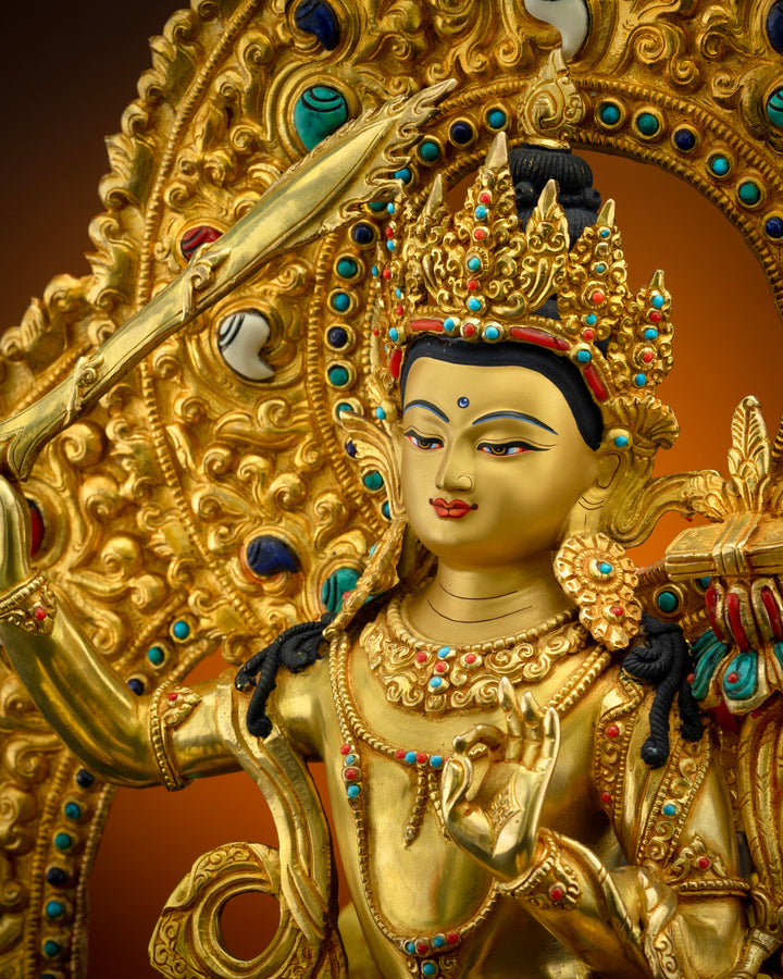 Manjushri Flaming Sword Statue | Manjushri Buddhism