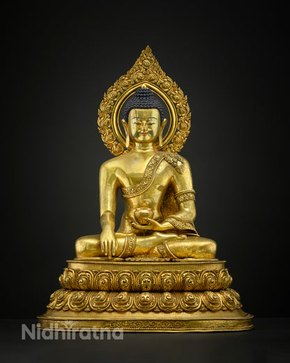 Vajrayana Buddha Shakyamuni Statue | Buddhist Hand-Carved Art