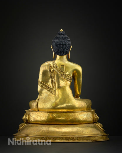Vajrayana Buddha Shakyamuni Statue | Buddhist Hand-Carved Art