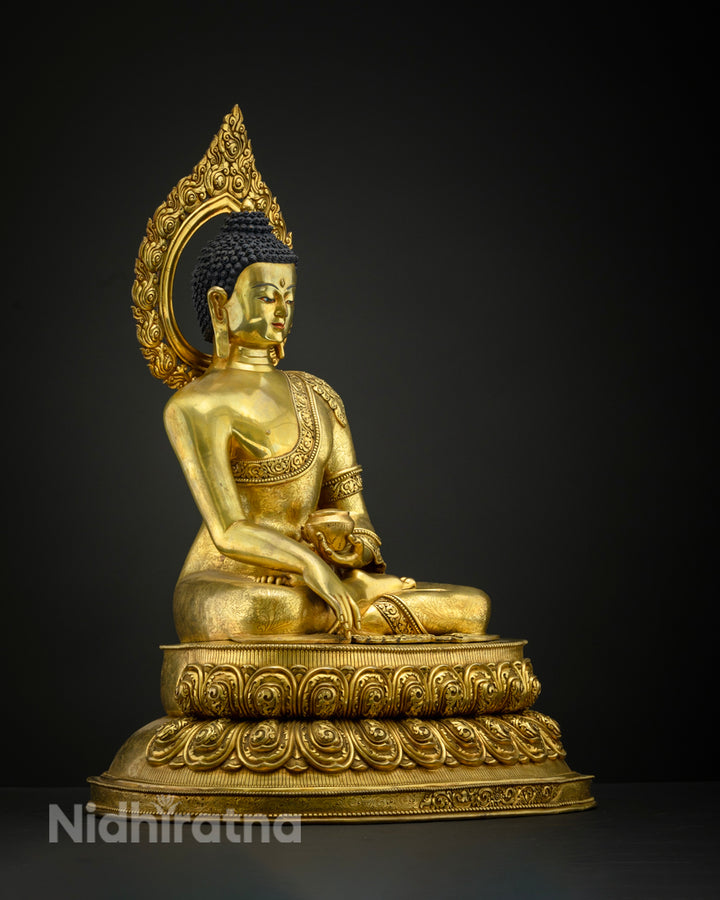 Vajrayana Buddha Shakyamuni Statue | Buddhist Hand-Carved Art