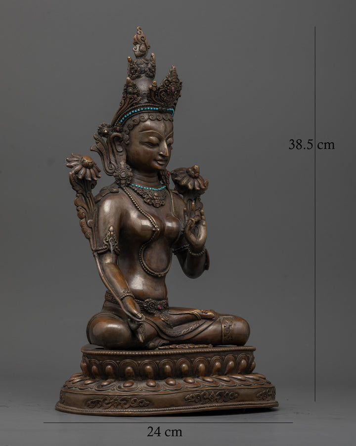 Graceful White Tara Statue :  Timeless Artistry