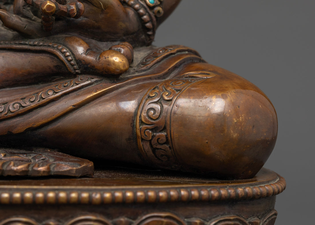 Oxidized Copper Vajrasattva Statue : Elegance and Devotion