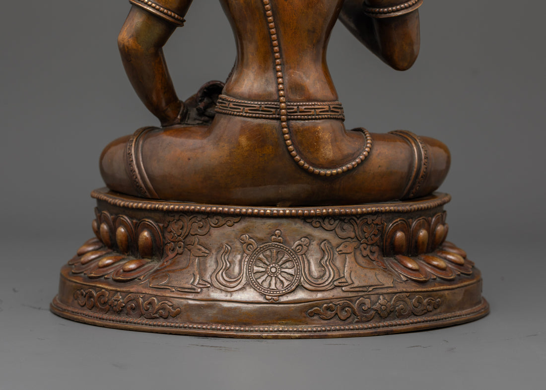 Oxidized Copper Vajrasattva Statue : Elegance and Devotion