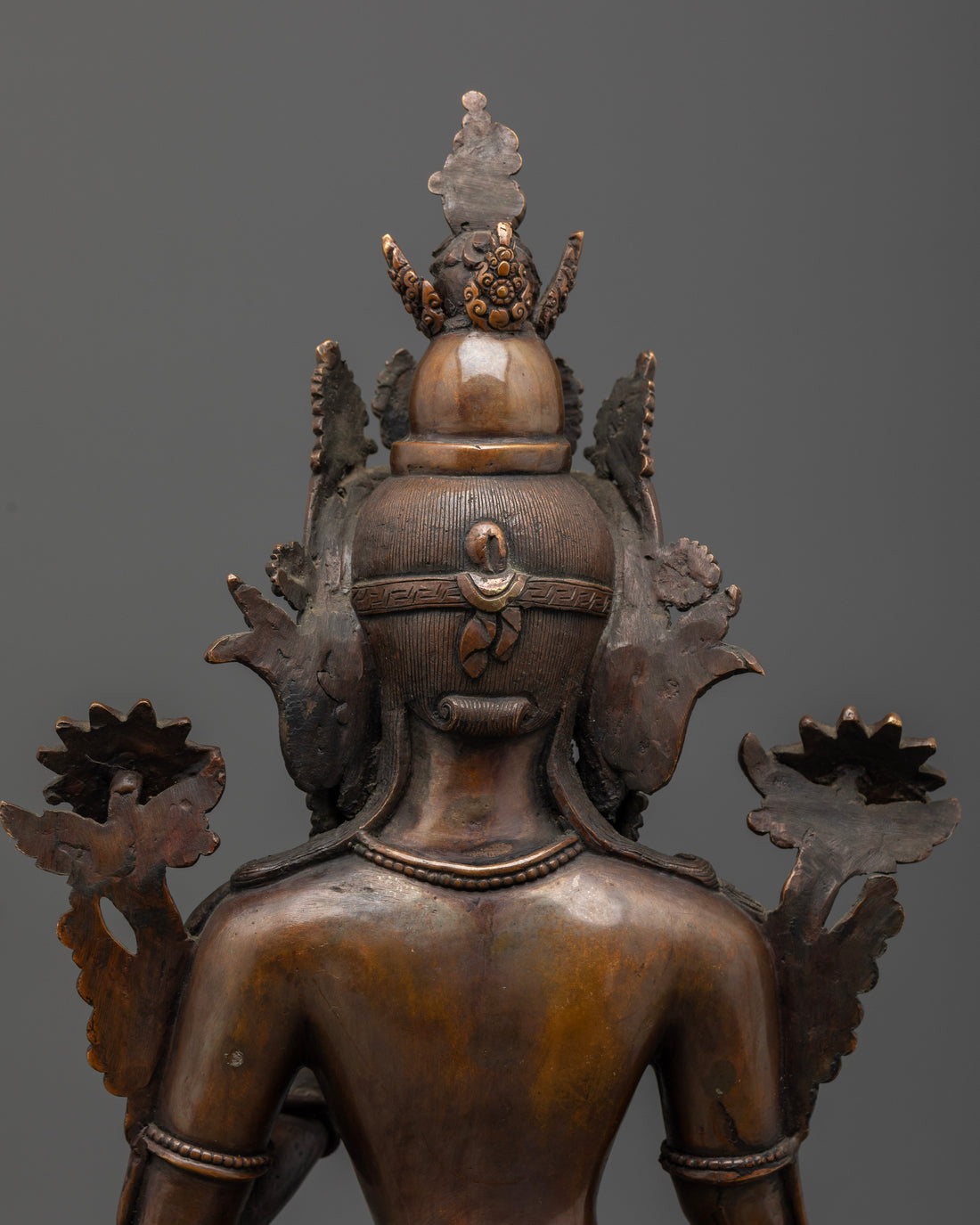 Oxidized Goddess Green Tara Statue : Divine Protector