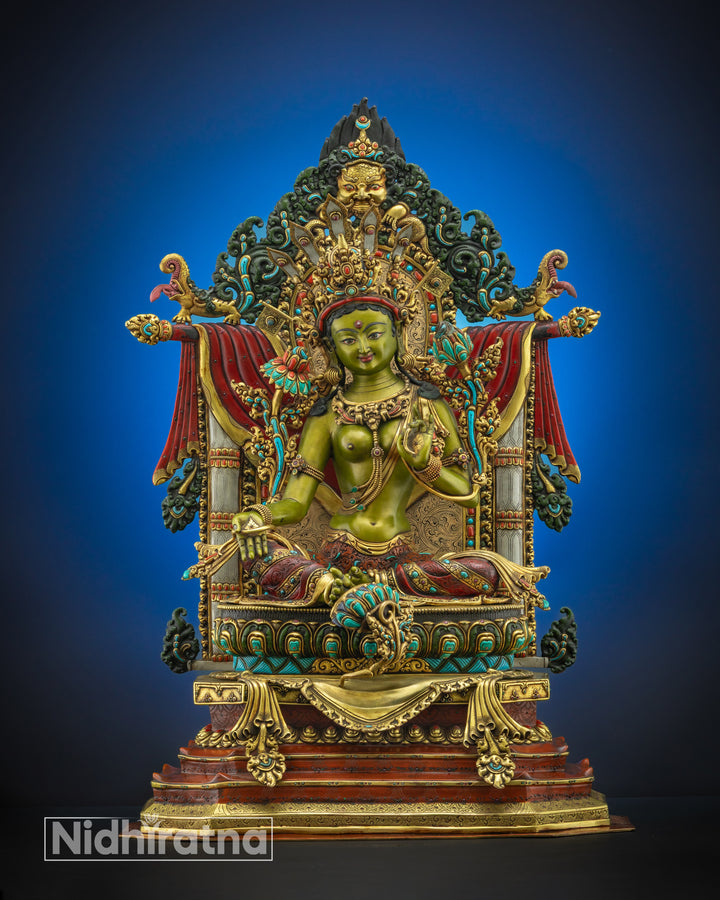 Timeless Masterpiece Green Tara Statue | Traditional Rare Piece