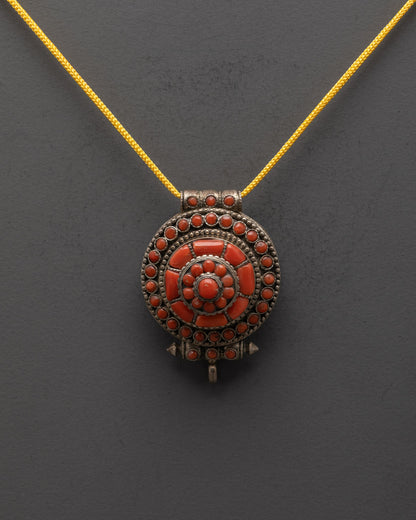 Corals Stone Decor Buddhist Locket