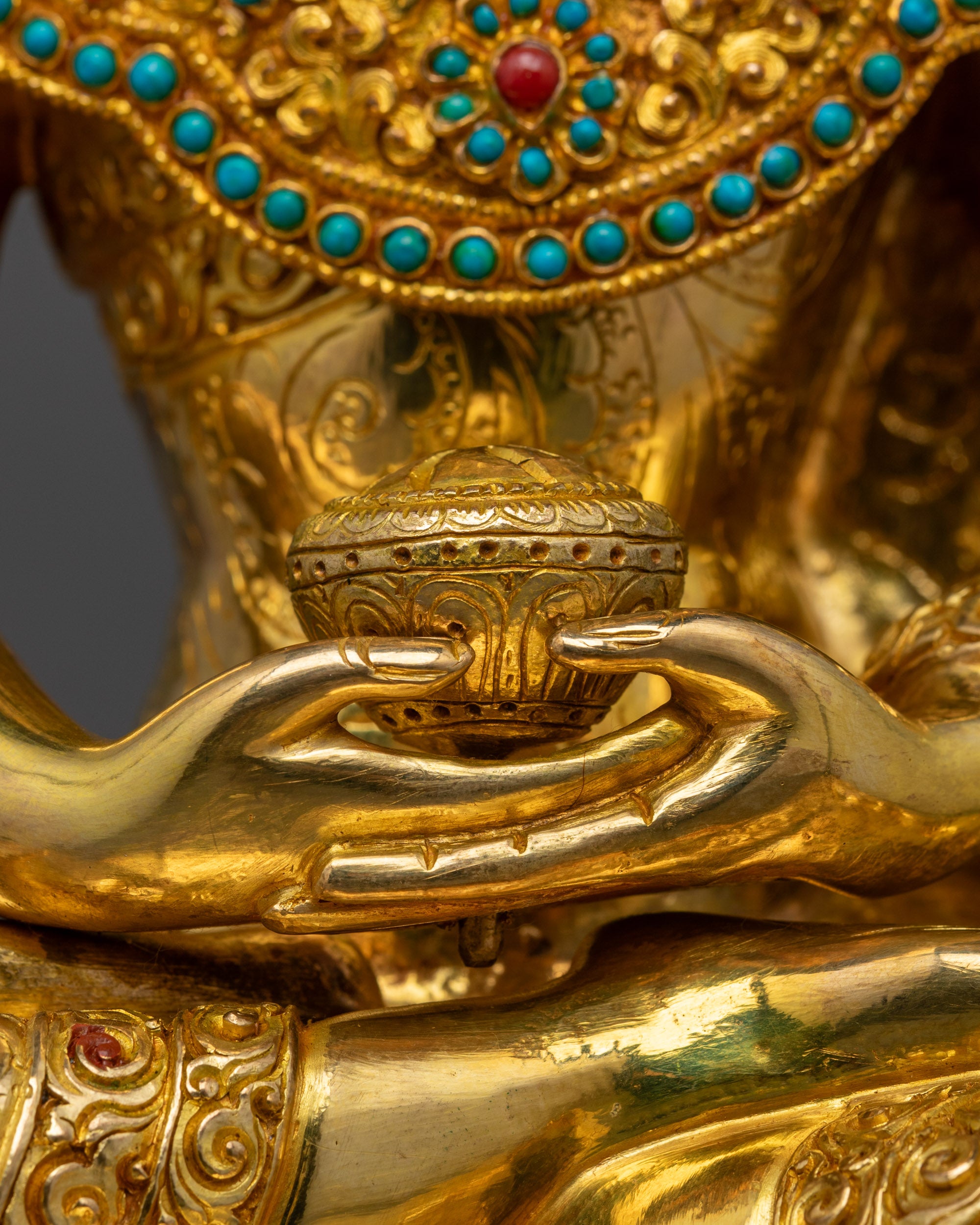 Crown Amitabha Buddha Statue | Authentic Himalayan Craftsmanship